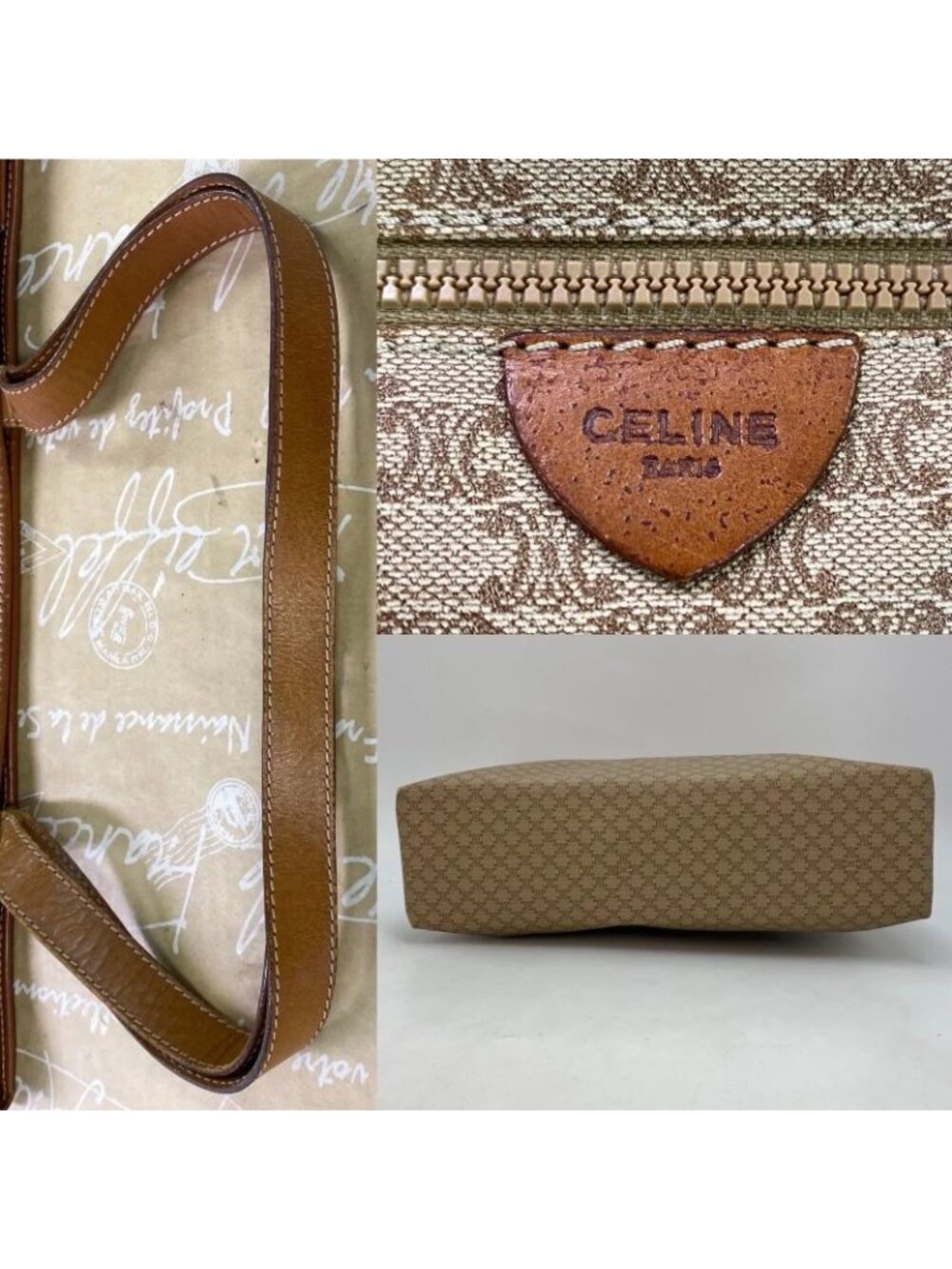 Celine Tote Shoulder Bag White Macadam Business - Picture 4 of 10